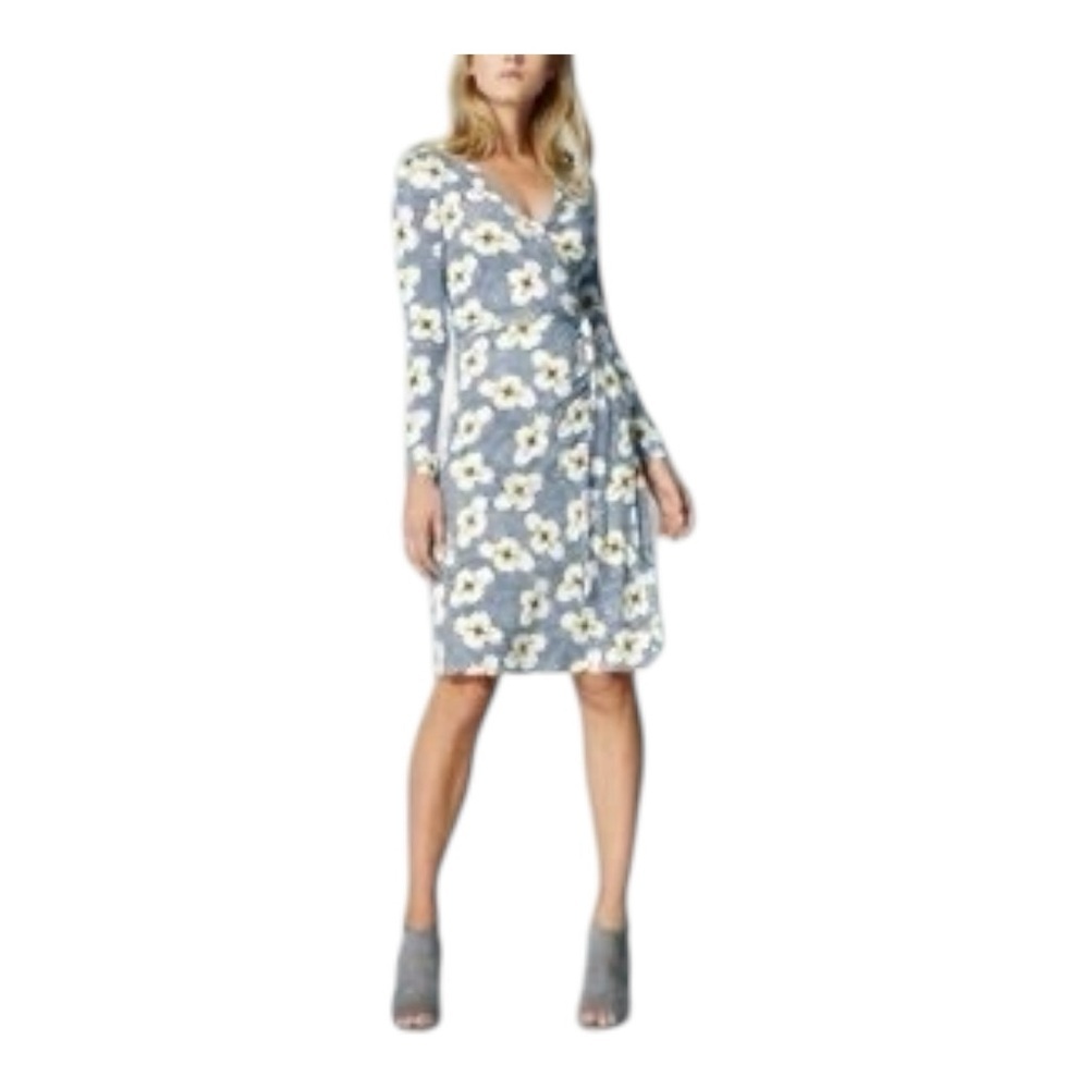 Bode Floral Blue Wrap Dress size 8R